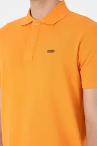 US Polo Assn. Men Regular Fit Polo Shirt Collar Orange Basic T-Shirt - Image 7