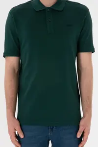 US Polo Assn. Men Regular Fit Polo Shirt Collar Dark Green Basic T-Shirt - Image 7