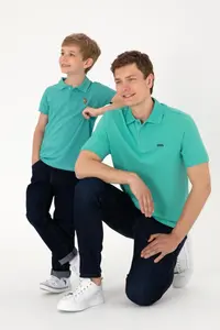 US Polo Assn. Men Polo Shirt Collar Mint Basic T-Shirt
