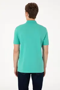 US Polo Assn. Men Polo Shirt Collar Mint Basic T-Shirt - Image 7