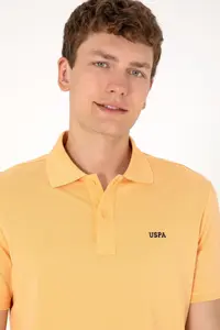 US Polo Shirt Assn. Men Regular Fit Polo Shirt Shirt Collar Orange Basic T-Shirt - Image 4