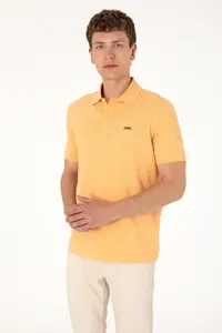 US Polo Shirt Assn. Men Regular Fit Polo Shirt Shirt Collar Orange Basic T-Shirt - Image 5