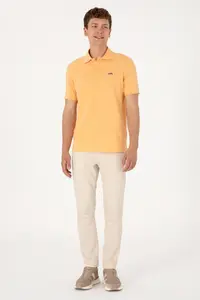 US Polo Shirt Assn. Men Regular Fit Polo Shirt Shirt Collar Orange Basic T-Shirt - Image 6