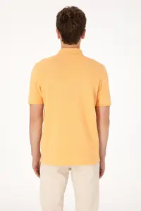 US Polo Shirt Assn. Men Regular Fit Polo Shirt Shirt Collar Orange Basic T-Shirt - Image 7