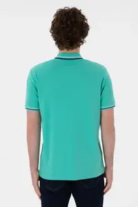 US Polo Assn. Men Regular Fit Polo Shirt Collar Mint Basic T-Shirt - Image 6