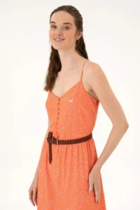 US Polo Assn. Women Fuchsia Weaving Dress - Image 2