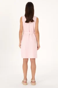 US Polo Assn. Women Light Pink Arched Mini Size Weaving Dress - Image 4