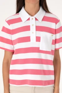 US Polo Assn. Women Pink with pocket Polo Shirt Collar T-Shirt - Image 6