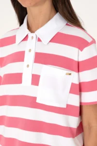 US Polo Assn. Women Pink with pocket Polo Shirt Collar T-Shirt - Image 7