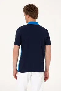 US Polo Assn. Men Regular Fit Navy Blue Polo Shirt Collar T-Shirt - Image 5