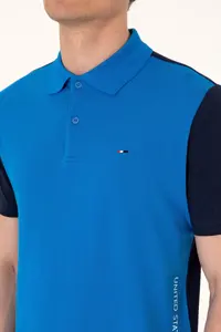 US Polo Assn. Men Regular Fit Navy Blue Polo Shirt Collar T-Shirt - Image 7