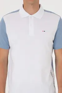 US Polo Assn. Men Regular Fit Blue Polo Shirt Collar T-Shirt - Image 6