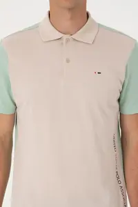US Polo Assn. Men Regular Fit Water Green Polo Shirt Collar T-Shirt - Image 6