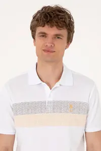 US Polo Assn. Men Regular Fit Khaki Polo Shirt Collar T-Shirt - Image 2