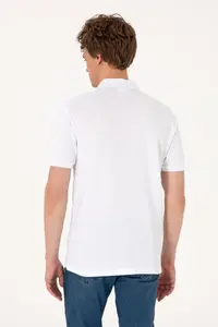 US Polo Assn. Men Regular Fit Khaki Polo Shirt Collar T-Shirt - Image 5