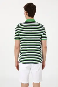 US Polo Assn. Men Regular Fit Polo Shirt Collar Green T-Shirt - Image 5