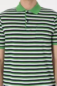US Polo Assn. Men Regular Fit Polo Shirt Collar Green T-Shirt - Image 6