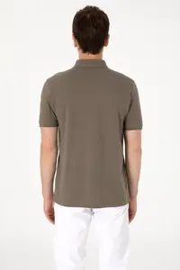 US Polo Assn. Men Regular Fit Polo Shirt Collar Mink T-Shirt - Image 5