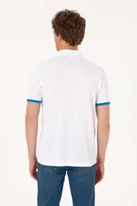 US Polo Assn. Men Regular Fit Polo Shirt Collar White T-Shirt - Image 5