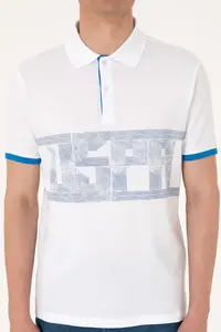 US Polo Assn. Men Regular Fit Polo Shirt Collar White T-Shirt - Image 6