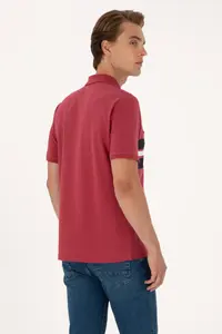 US Polo Assn. Men Regular Fit Cherry Polo Shirt Collar T-Shirt - Image 5