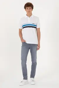 US Polo Assn. Men Regular Fit Polo Shirt Collar White T-Shirt - Image 4