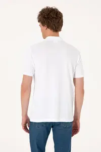 US Polo Assn. Men Regular Fit Polo Shirt Collar White T-Shirt - Image 5