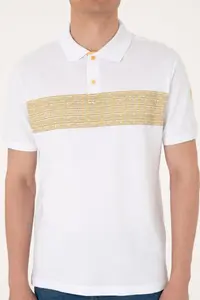 US Polo Assn. Men Regular Fit Polo Shirt Collar White T-Shirt - Image 6
