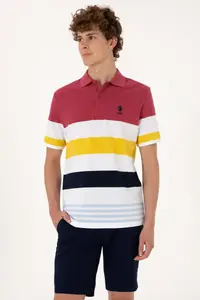 US Polo Assn. Men Regular Fit Polo Shirt Collar Cherry T-Shirt - Image 3