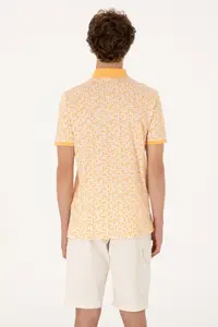 US Polo Shirt Assn. Men Regular Fit Polo Shirt Shirt Collar Orange T-Shirt - Image 5