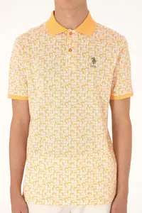 US Polo Shirt Assn. Men Regular Fit Polo Shirt Shirt Collar Orange T-Shirt - Image 6