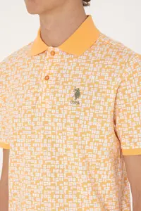 US Polo Shirt Assn. Men Regular Fit Polo Shirt Shirt Collar Orange T-Shirt - Image 7