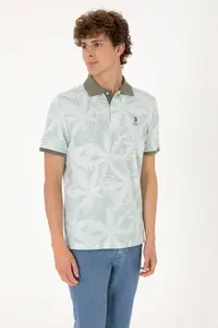 US Polo Assn. Men Regular Fit Polo Shirt Collar Water Green T-Shirt - Image 3
