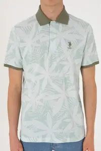 US Polo Assn. Men Regular Fit Polo Shirt Collar Water Green T-Shirt - Image 6