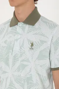 US Polo Assn. Men Regular Fit Polo Shirt Collar Water Green T-Shirt - Image 7