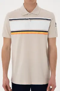 US Polo Assn. Men Regular Fit Polo Shirt Collar Stone T-Shirt - Image 6