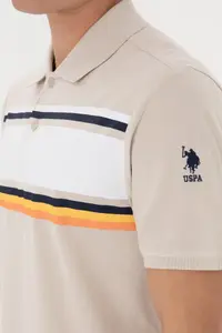 US Polo Assn. Men Regular Fit Polo Shirt Collar Stone T-Shirt - Image 7