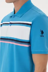 US Polo Assn. Men Regular Fit Polo Shirt Collar Turquoise T-Shirt - Image 7