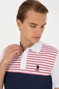 US Polo Assn. Men Regular Fit Navy Blue Polo Shirt Collar T-Shirt - Image 2