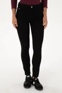 US Polo Assn. Women Black Toothpick Fit Jeans Pants - Image 2