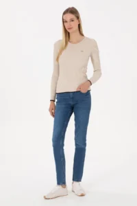 US Polo Assn. Women Dark Blue skinny High Waist Fit Jeans Pants