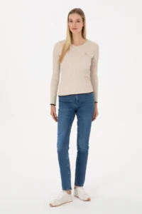 US Polo Assn. Women Dark Blue skinny High Waist Fit Jeans Pants - Image 3