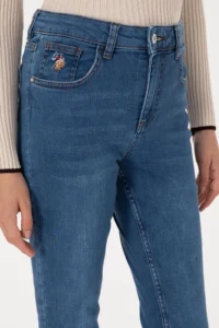 US Polo Assn. Women Dark Blue skinny High Waist Fit Jeans Pants - Image 5