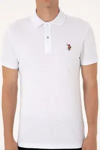 US Polo Assn. Men slim Fit Polo Shirt Collar White Basic T-Shirt - Image 6