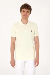 US Polo Assn. Men slim Fit Polo Shirt Collar Limon Basic T-Shirt - Image 3