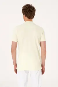 US Polo Assn. Men slim Fit Polo Shirt Collar Limon Basic T-Shirt - Image 5