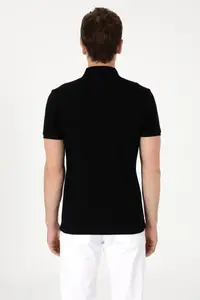 US Polo Assn. Men slim Fit Polo Shirt Collar Black T-Shirt - Image 5