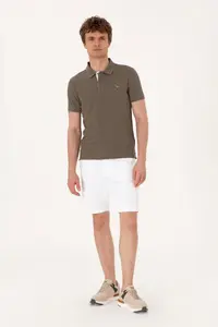 US Polo Assn. Men slim Fit Polo Shirt Collar Mink Basic T-Shirt - Image 4