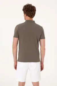 US Polo Assn. Men slim Fit Polo Shirt Collar Mink Basic T-Shirt - Image 5