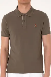 US Polo Assn. Men slim Fit Polo Shirt Collar Mink Basic T-Shirt - Image 6